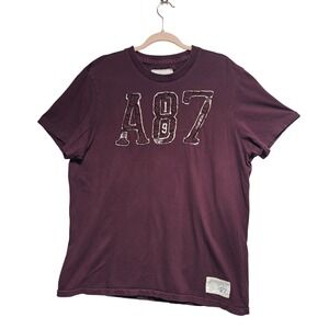 VtG Y2K Aeropostale Graphic T-Shirt A87 Burgundy Casual Tee XL grunge streetwear